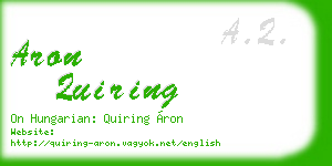 aron quiring business card